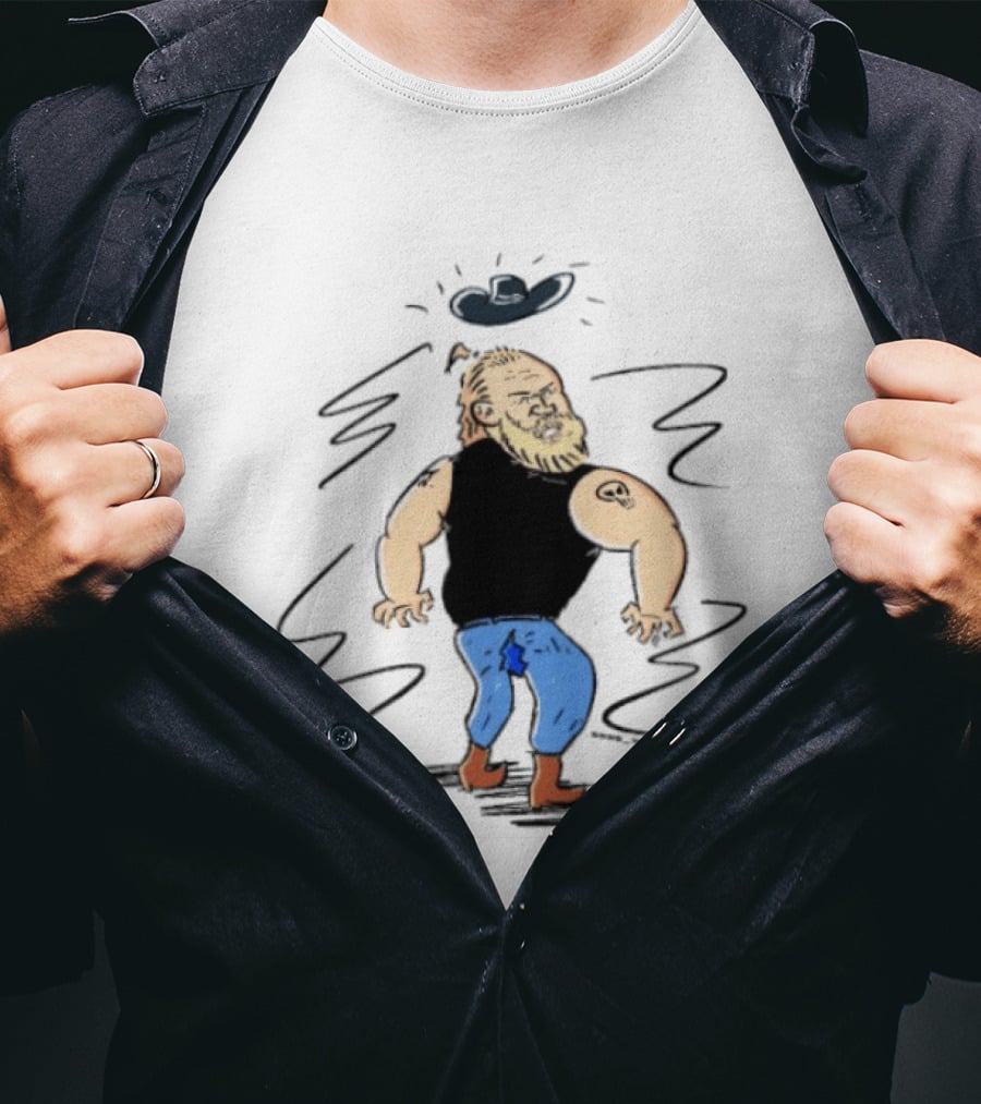 Brock Lesnar WWE Smackdown Cowboy Cartoon T-Shirt