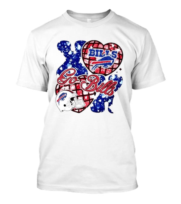 Buffalo Bills Go Bills Heart Valentine's Day Football T-Shirt