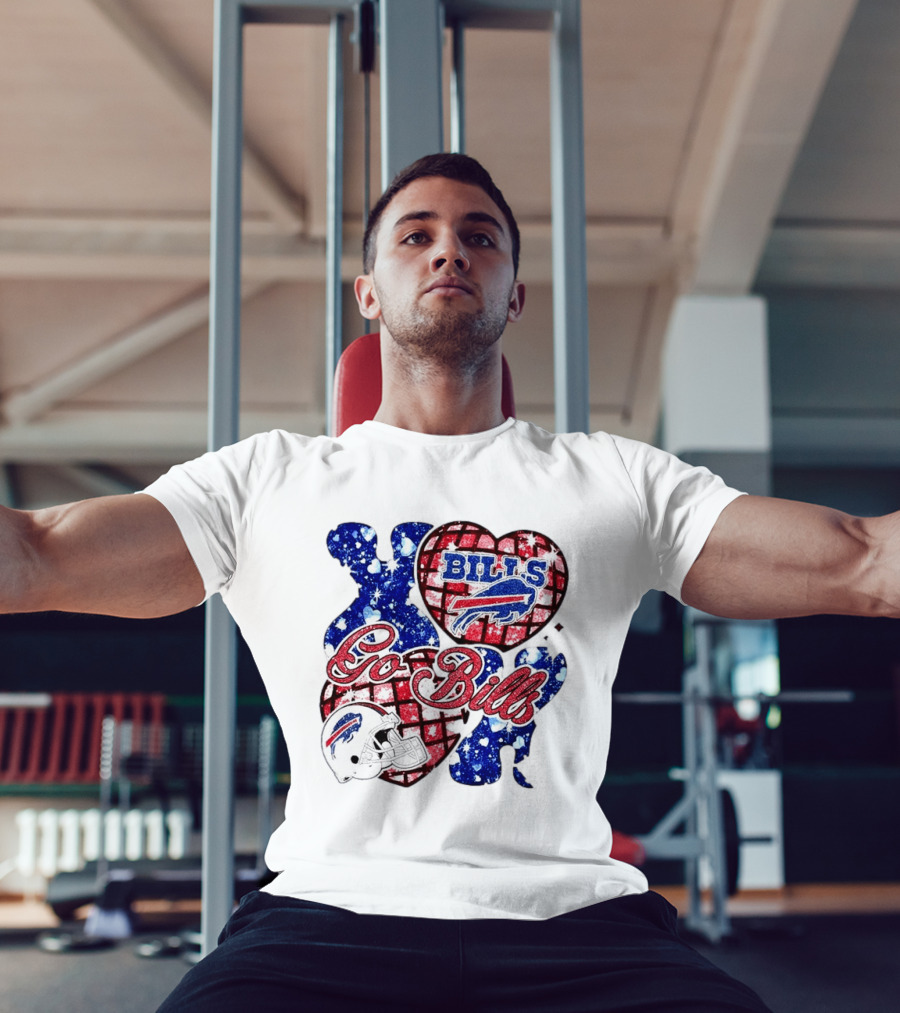 Buffalo Bills Go Bills Heart Valentine's Day Football T-Shirt