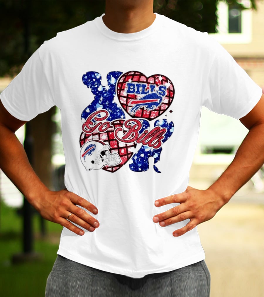 Buffalo Bills Go Bills Heart Valentine's Day Football T-Shirt