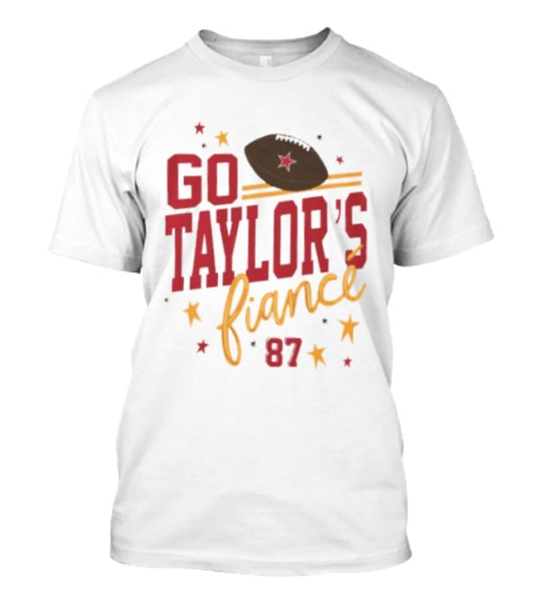 Go Taylor's Fiancé 87 Football Stars And Stripes T-Shirt