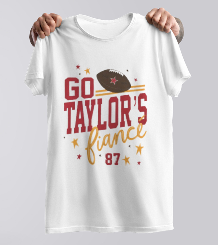 Go Taylor's Fiancé 87 Football Stars And Stripes T-Shirt