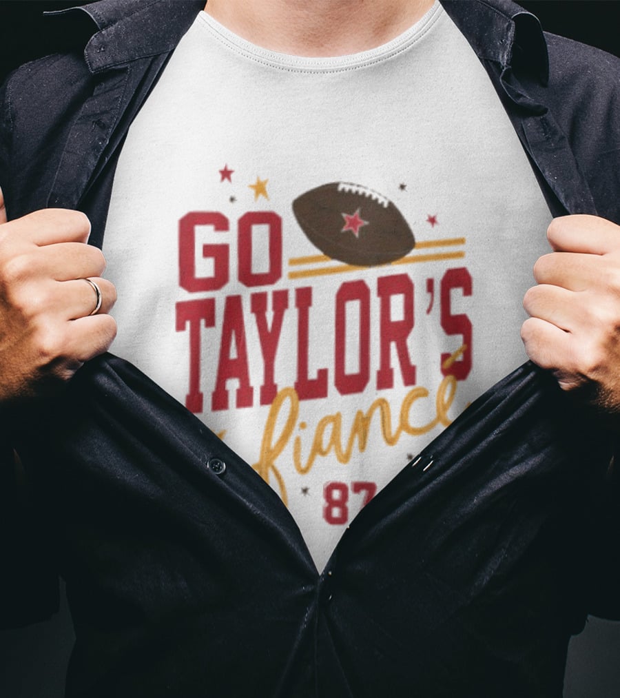 Go Taylor's Fiancé 87 Football Stars And Stripes T-Shirt