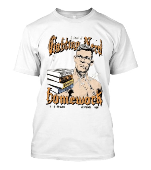 Caio Borralho Fighting Nerd Grappling Muay Thai Chemistry Homework Natural MMA T-Shirt