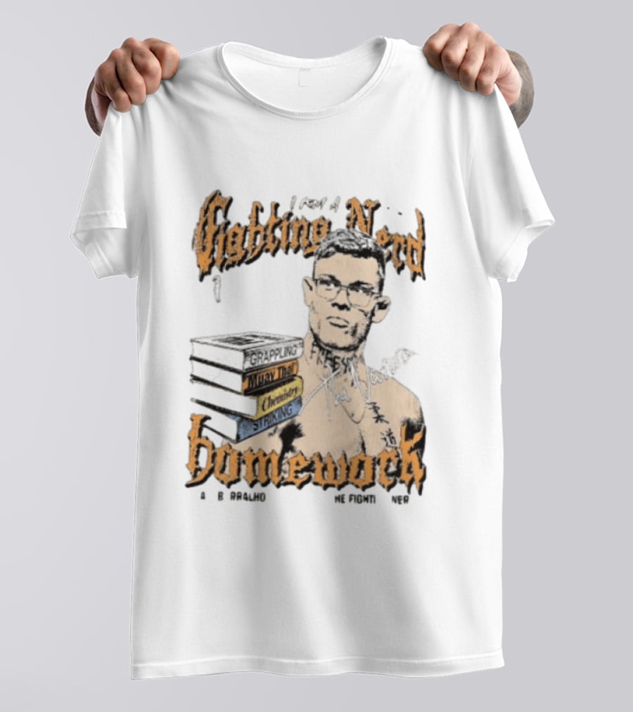 Caio Borralho Fighting Nerd Grappling Muay Thai Chemistry Homework Natural MMA T-Shirt