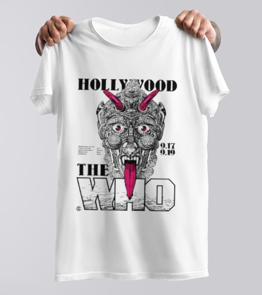 Hollywood The Who Los Angeles 2025 Demon Face 9.17 9.18 T-Shirt