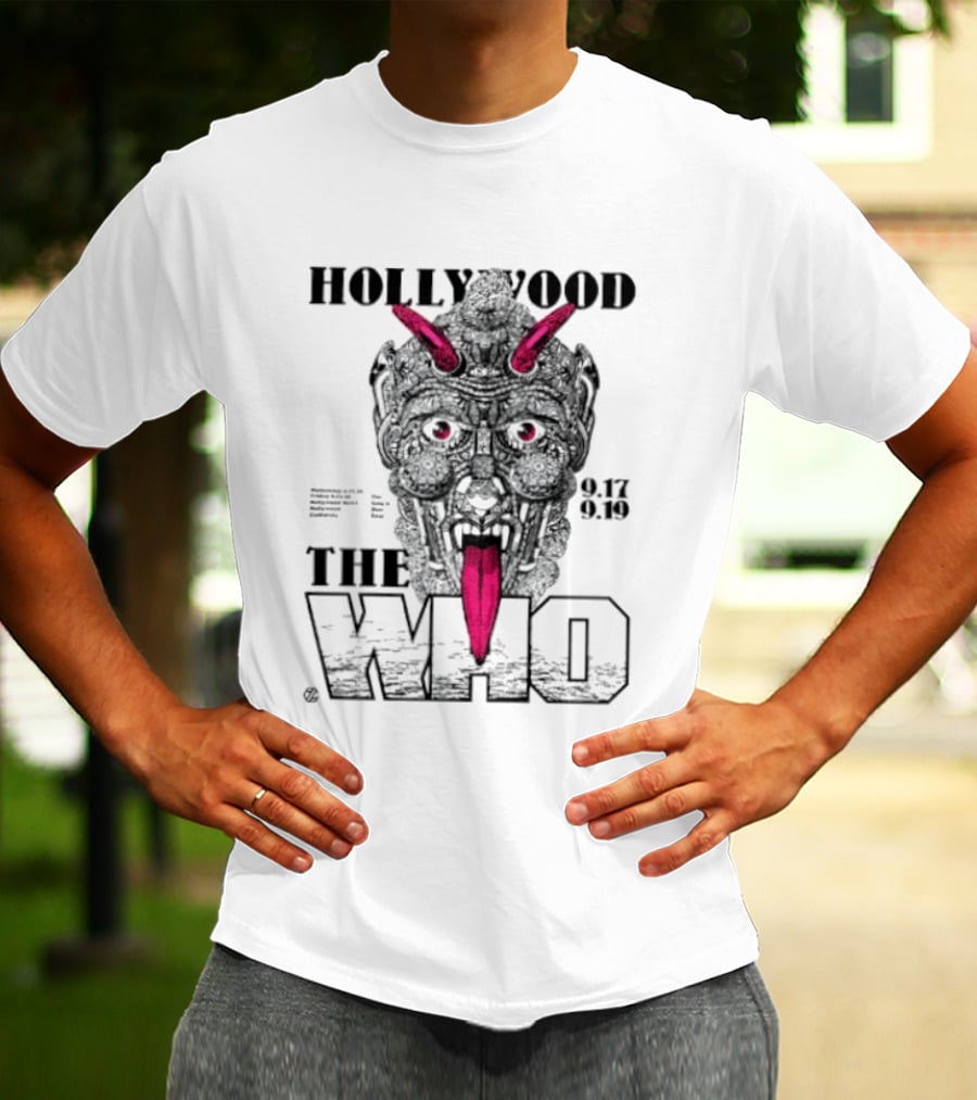 Hollywood The Who Los Angeles 2025 Demon Face 9.17 9.18 T-Shirt