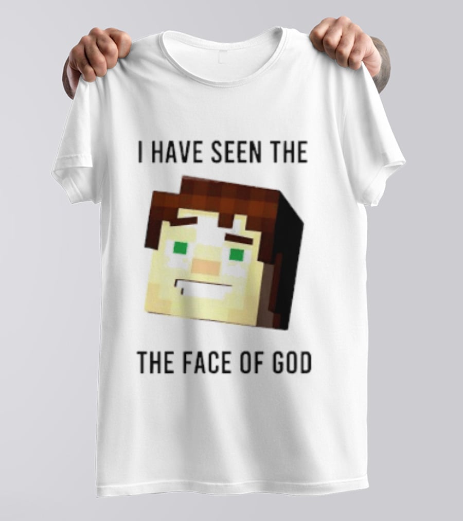 I Have Seen The Face Of God Minecraft Style Pixel T-Shirt