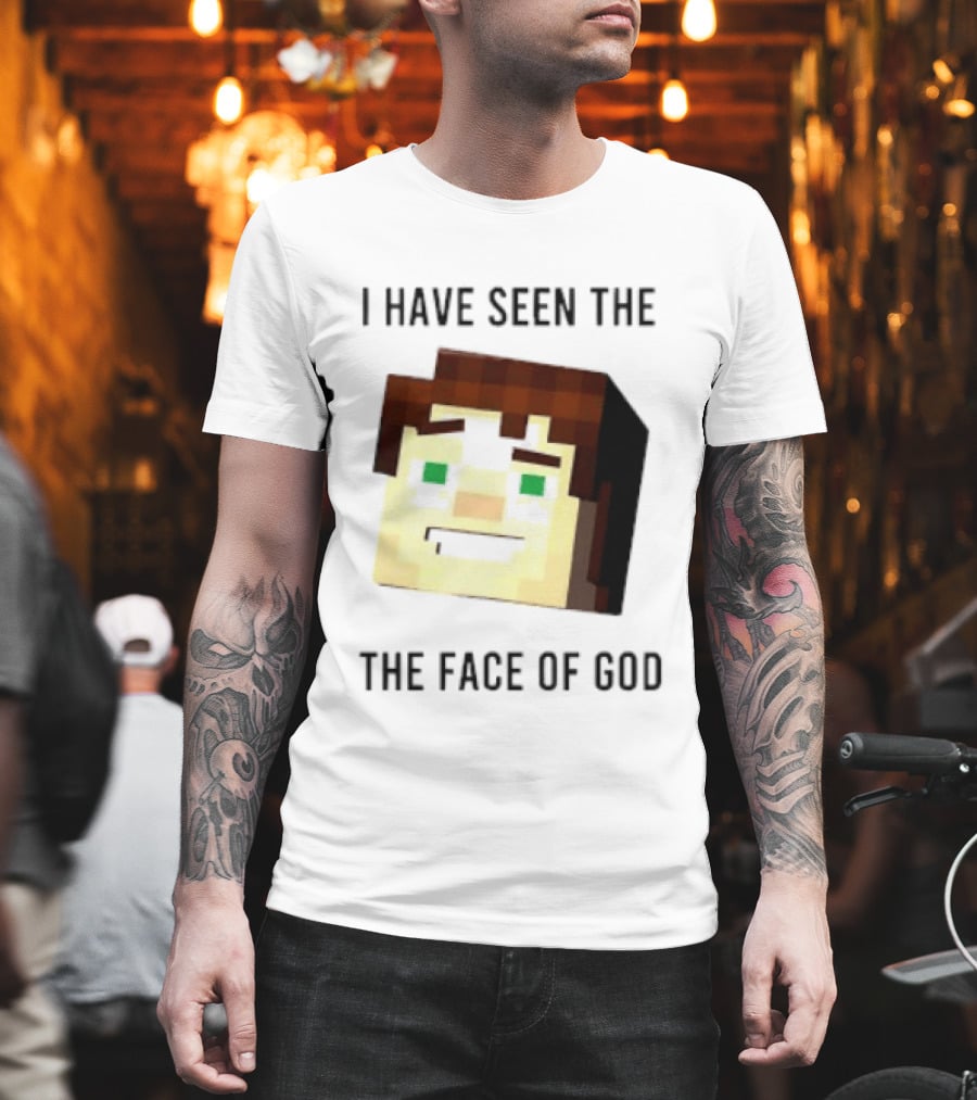 I Have Seen The Face Of God Minecraft Style Pixel T-Shirt