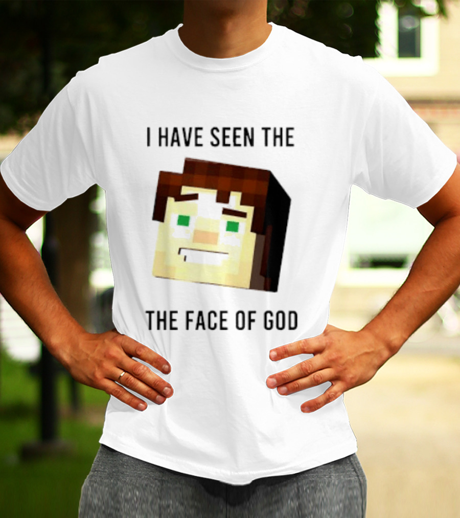 I Have Seen The Face Of God Minecraft Style Pixel T-Shirt