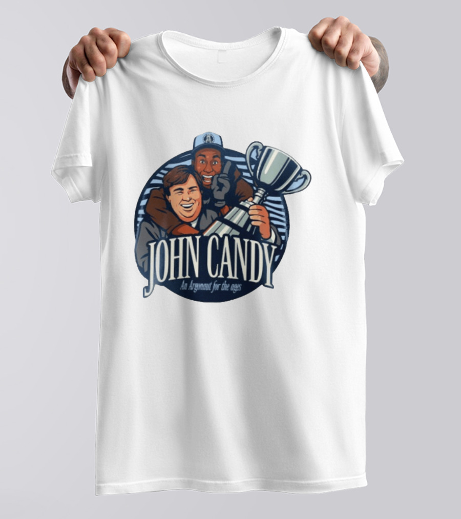 John Candy CFL Argonaut Icon Holding Trophy T-Shirt