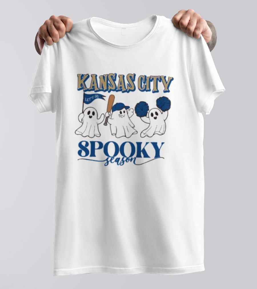 Kansas City Royals Spooky Season Ghosts Baseball Halloween T-Shirt