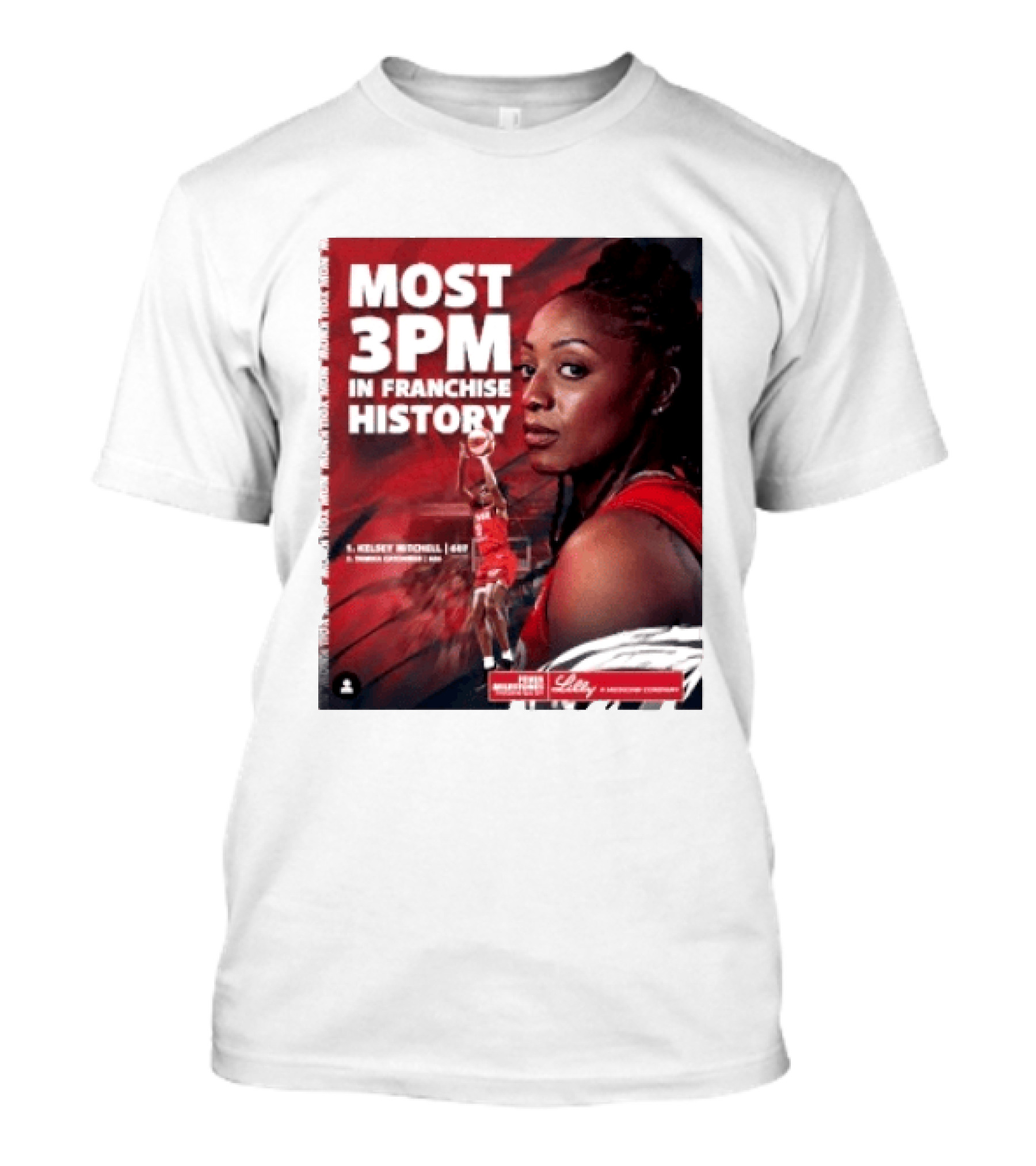 Kelsey Mitchell Most 3PM In Franchise History Indiana Fever T-Shirt