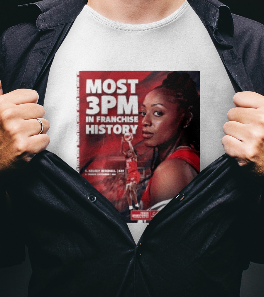 Kelsey Mitchell Most 3PM In Franchise History Indiana Fever T-Shirt