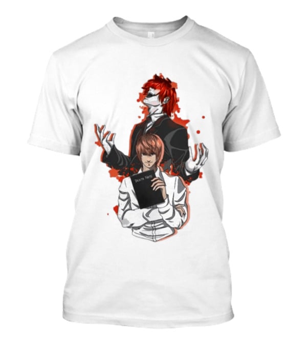 Light Yagami Raito And Ryuk Holding Death Note Anime T-Shirt
