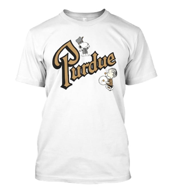 Purdue Boilermakers Snoopy And Charlie Brown Football T-Shirt