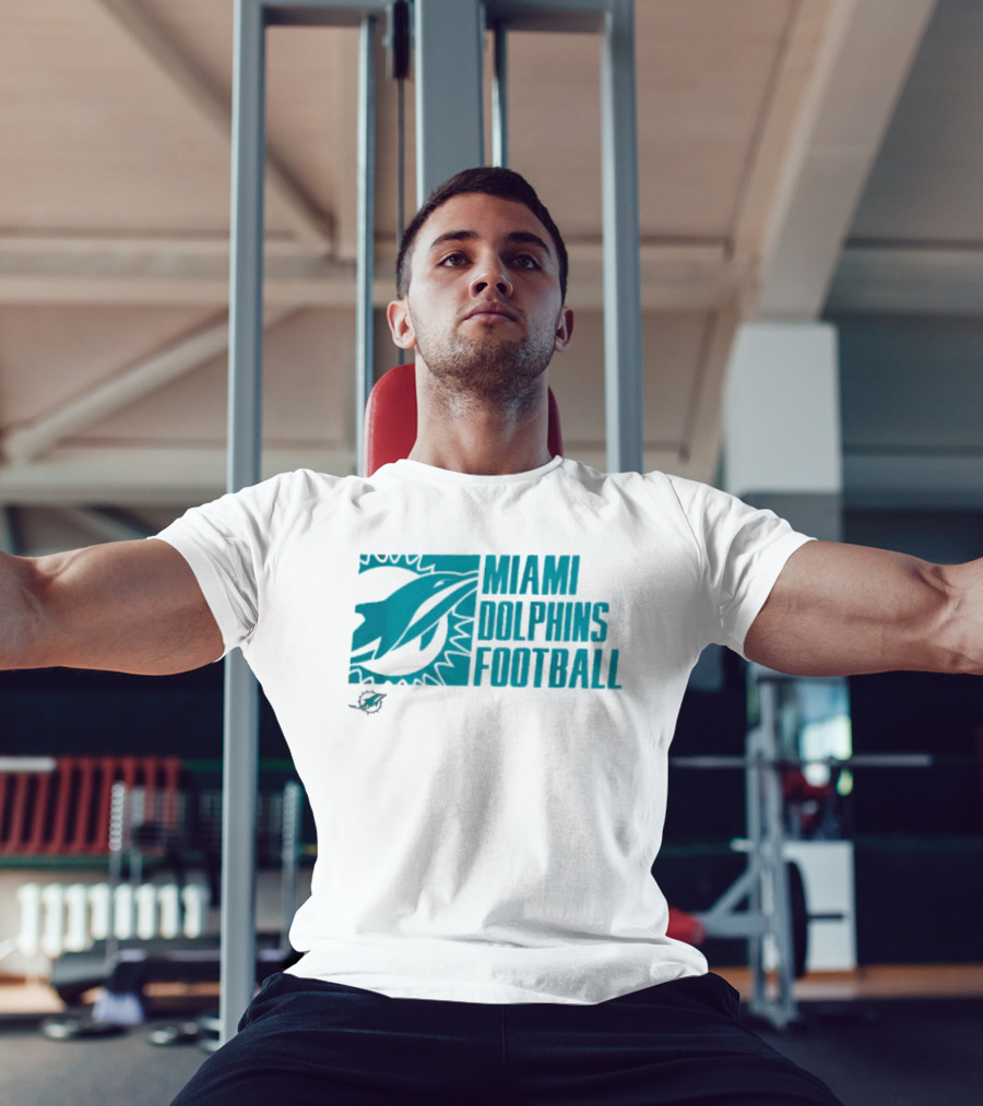 Miami Dolphins Football Fan Apparel Post Game Wear T-Shirt