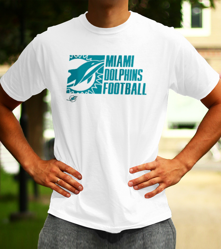 Miami Dolphins Football Fan Apparel Post Game Wear T-Shirt