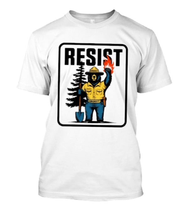 Resist Smokey Fire Prevention Bear California Forest T-Shirt