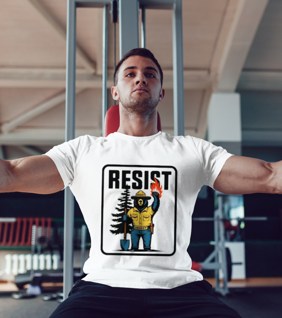 Resist Smokey Fire Prevention Bear California Forest T-Shirt