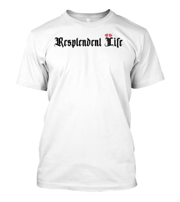 Resplendent Life Gothic Style Two Heart Motif T-Shirt