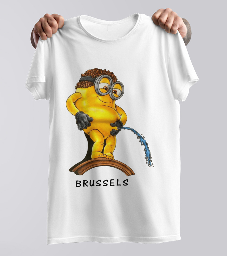 Brussels Pee Minion Parody Manneken Pis T-Shirt