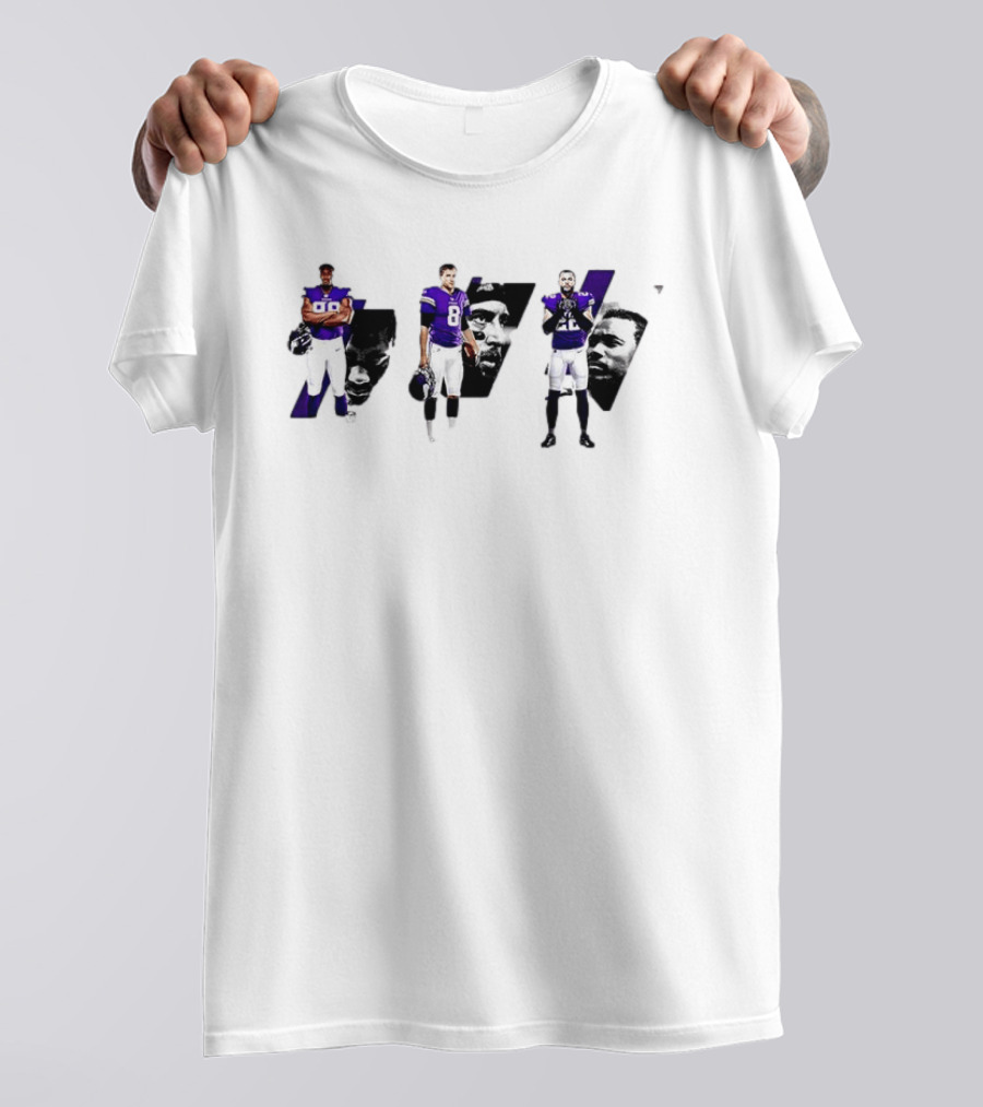 Minnesota Vikings D.J. Wonnum Kirk Cousins Harrison Smith NFL Players T-Shirt