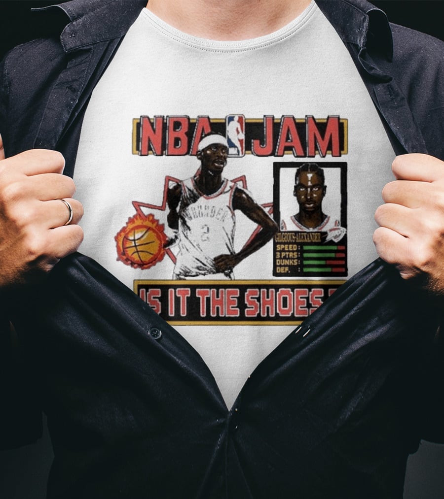 Shai Gilgeous Alexander Oklahoma City Thunder NBA Jam Is It The Shoes Homage Tri Blend T-Shirt