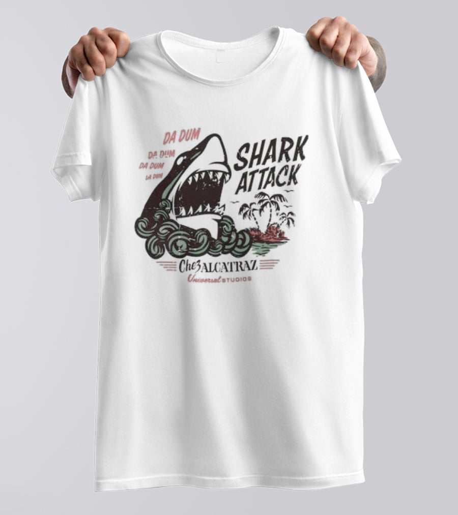 Big Wave Shark Attack Che Alcatraz Island California Adventure T-Shirt