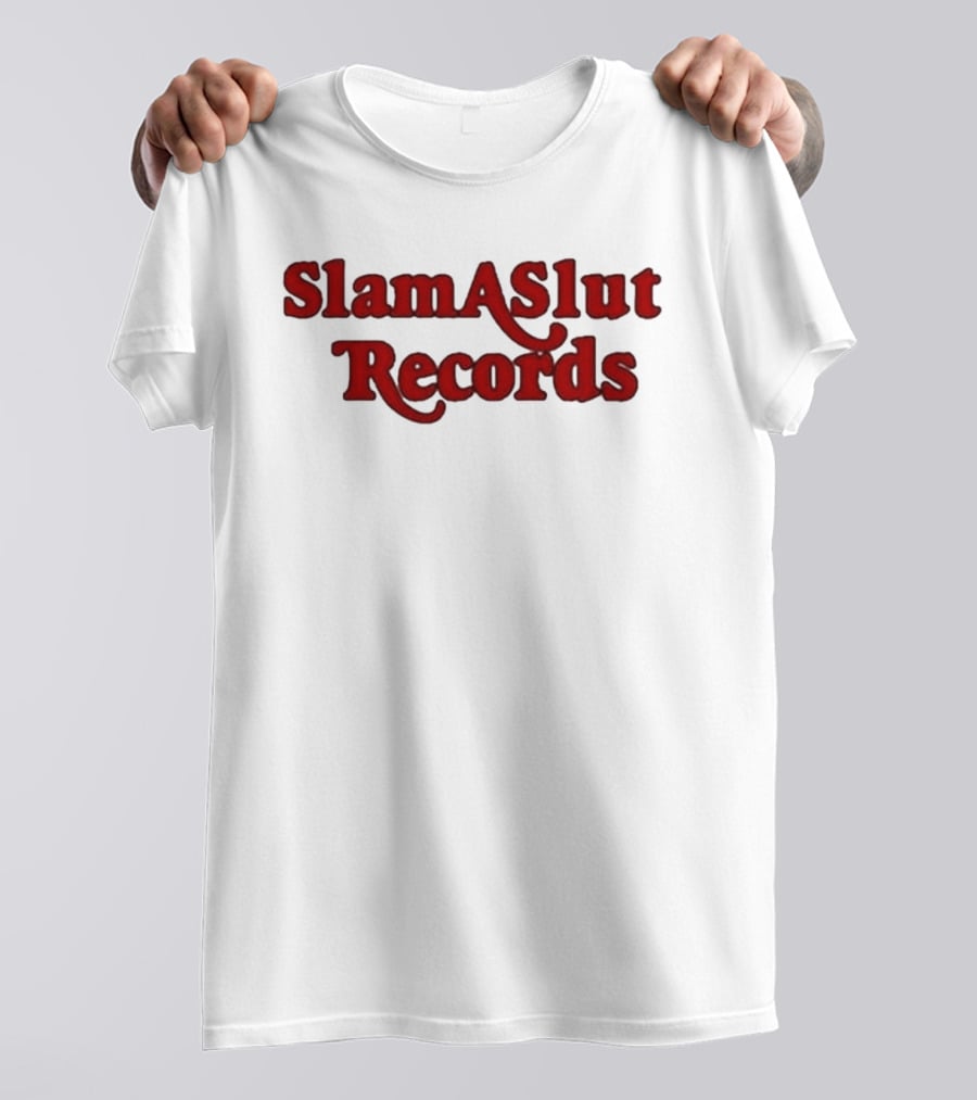 SlamASlut Records Vintage Inspired Music Label T-Shirt