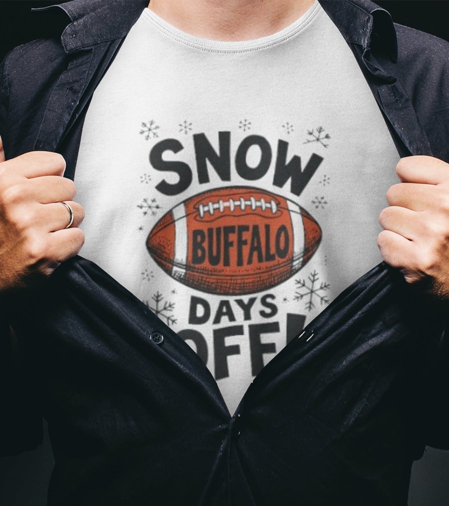 Snow Buffalo Days Off Buffalo Football Snowflake T-Shirt