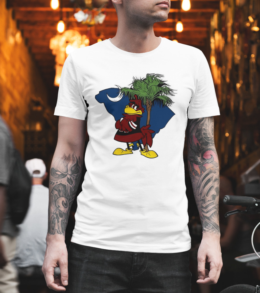 South Carolina Gamecocks Hey Gamecocks Mascot Palmetto Crescent T-Shirt