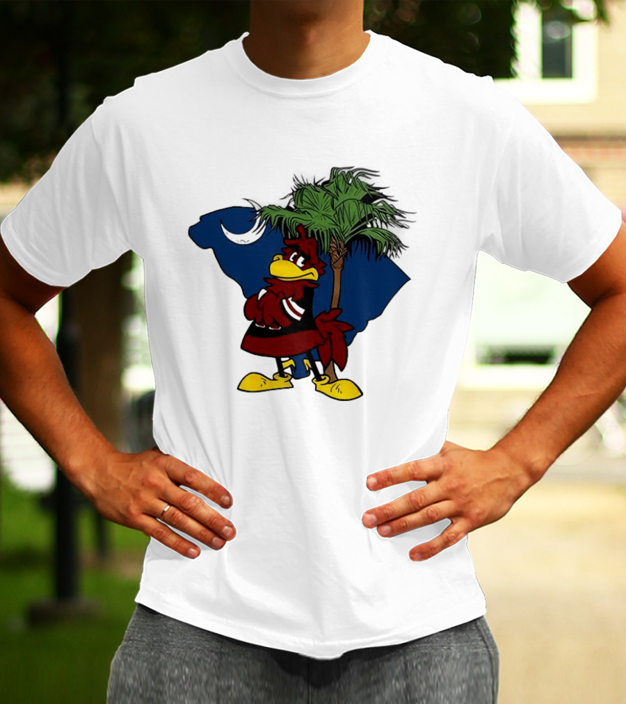 South Carolina Gamecocks Hey Gamecocks Mascot Palmetto Crescent T-Shirt