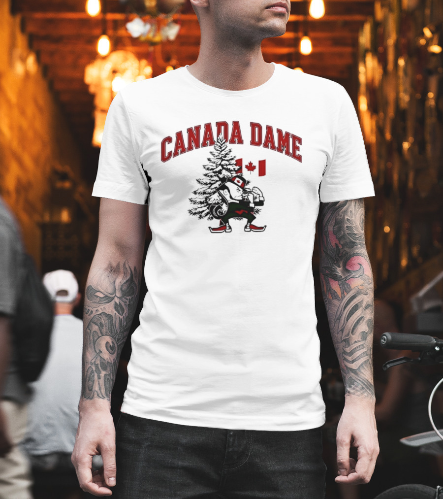 Canada Dame Canadian Christmas Tree Notre Dame Fighting Irish T-Shirt