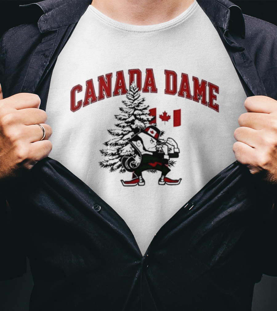 Canada Dame Canadian Christmas Tree Notre Dame Fighting Irish T-Shirt