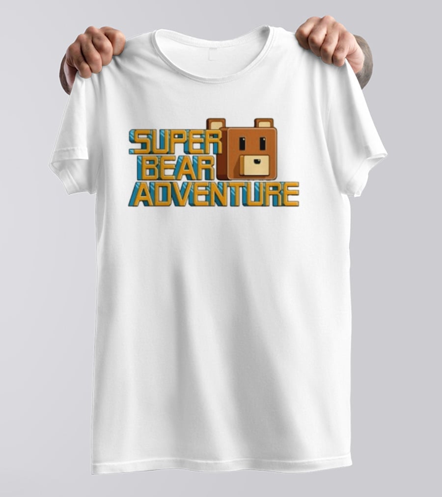 Super Bear Adventure Pixel Art Bear Face T-Shirt