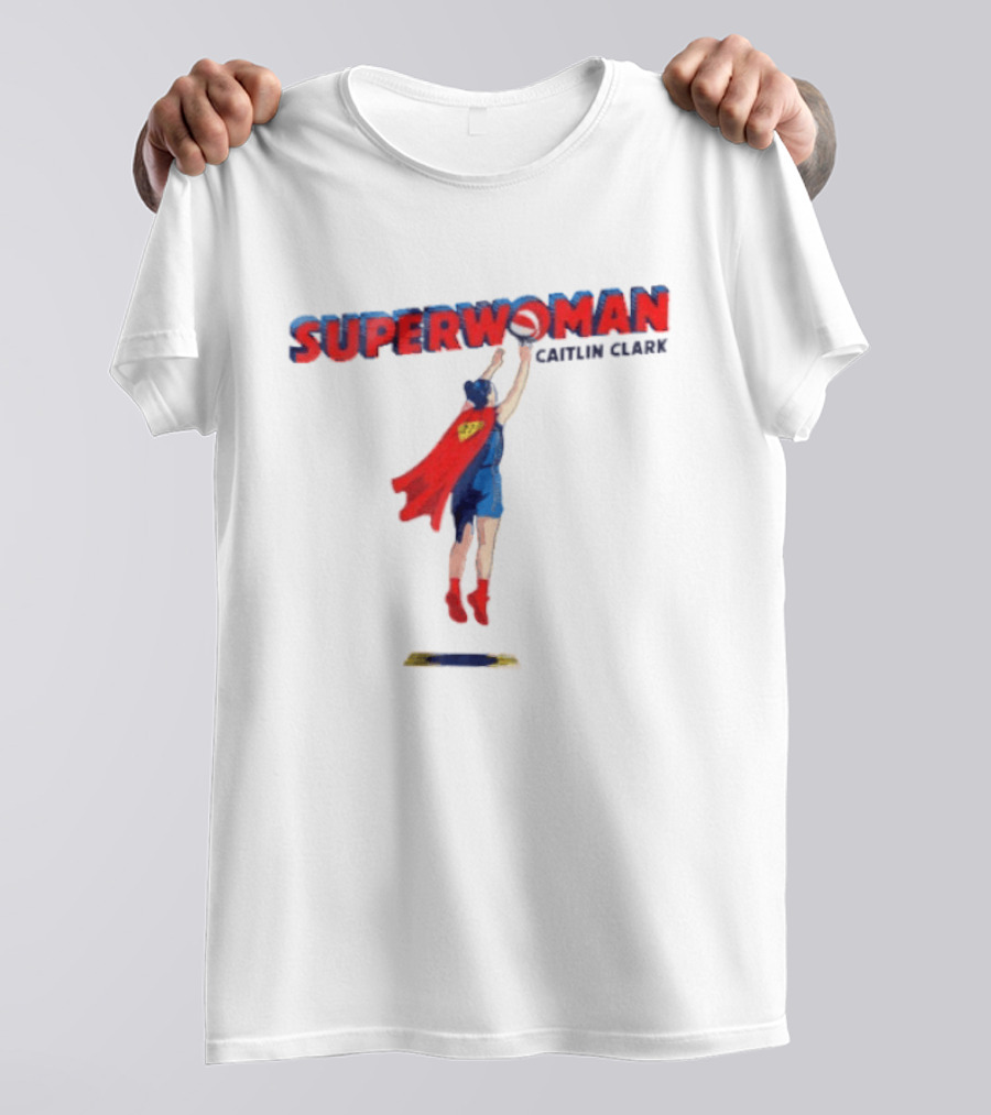 Superwoman Caitlin Clark Basketball Indiana Fever Sports Heroine T-Shirt