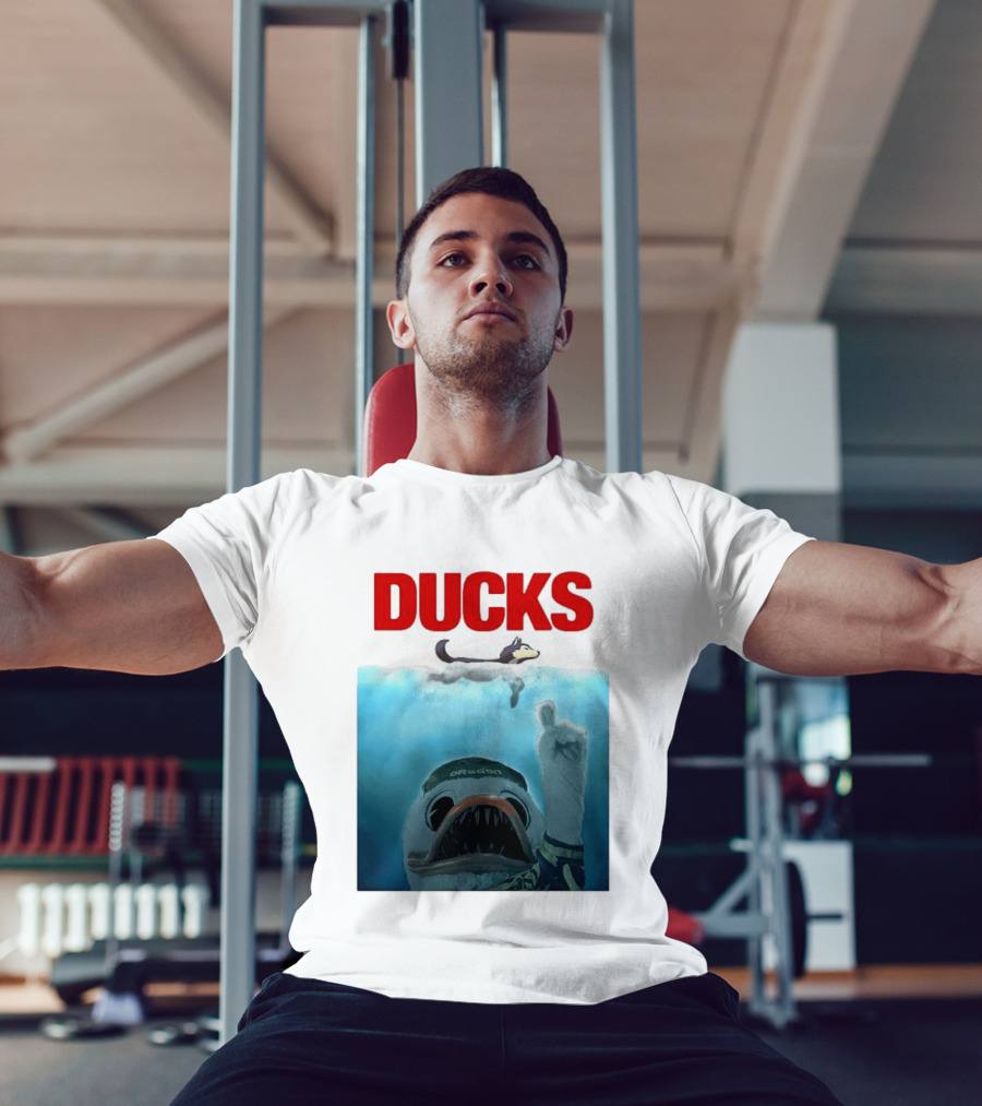 Oregon Ducks Jaws Parody With Washington Huskies Rivalry T-Shirt