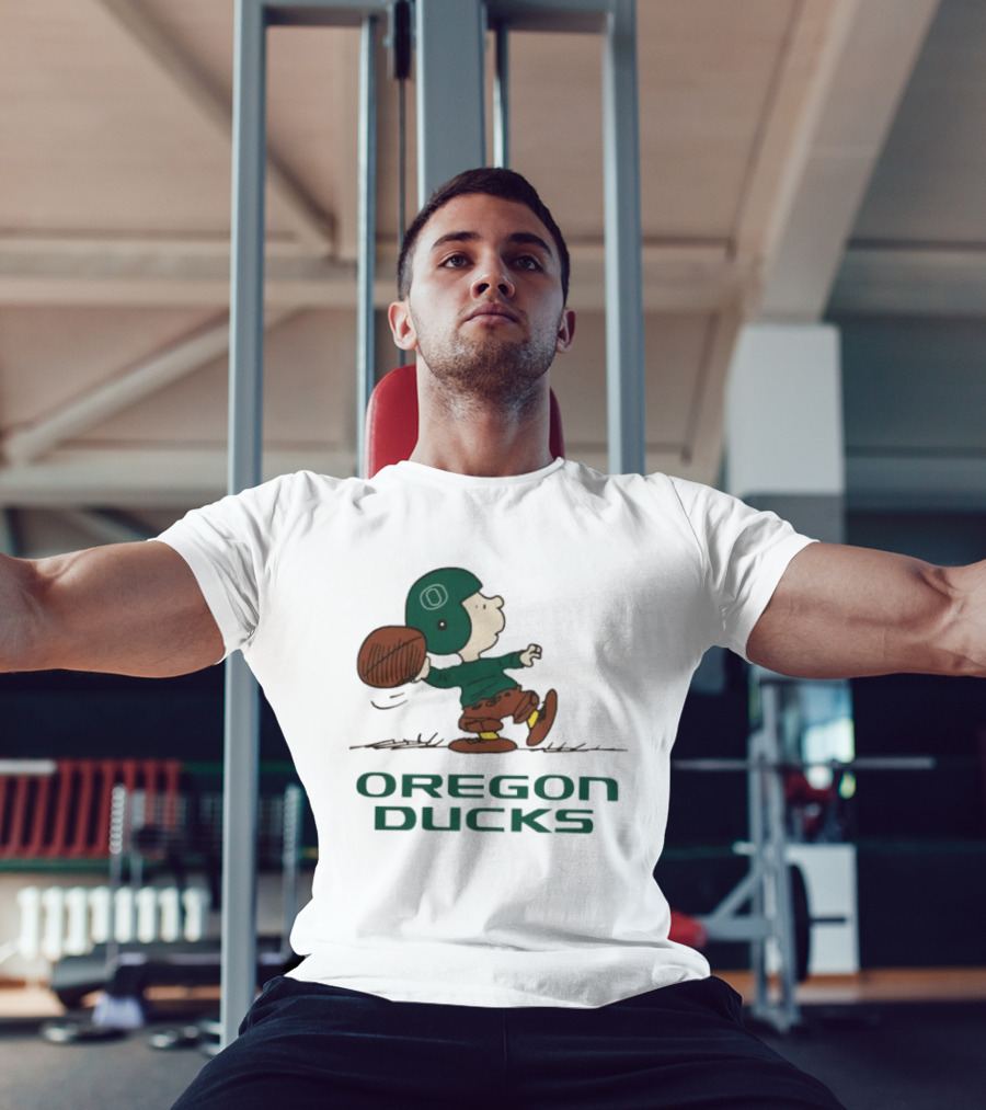 Peanuts Charlie Brown Oregon Ducks Football Quarterback T-Shirt