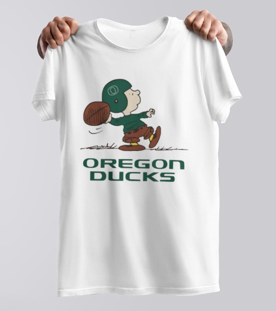 Peanuts Charlie Brown Oregon Ducks Football Quarterback T-Shirt
