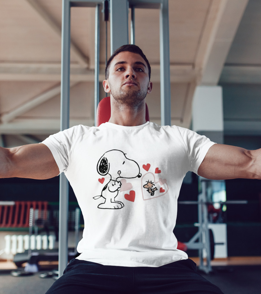 Peanuts Snoopy Woodstock Valentine Hearts Love T-Shirt