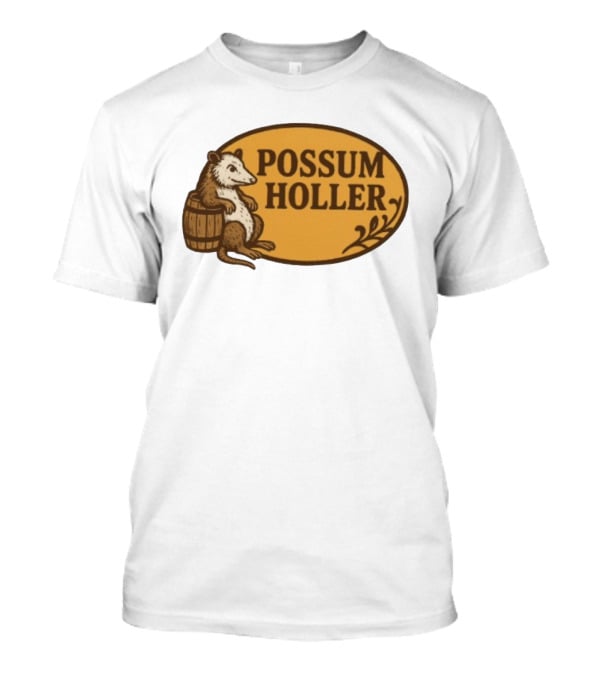 Possum Holler Rustic Opossum With Barrel T-Shirt
