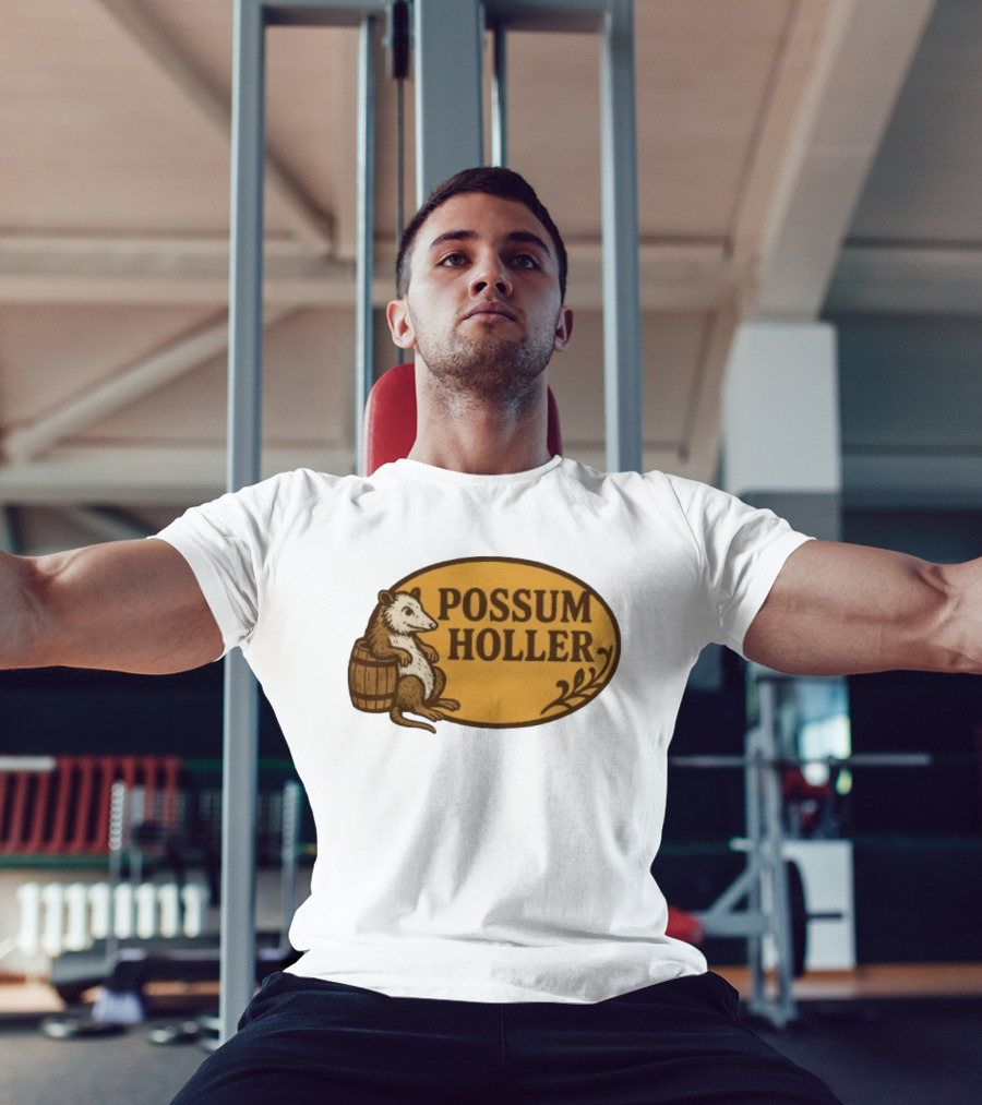 Possum Holler Rustic Opossum With Barrel T-Shirt