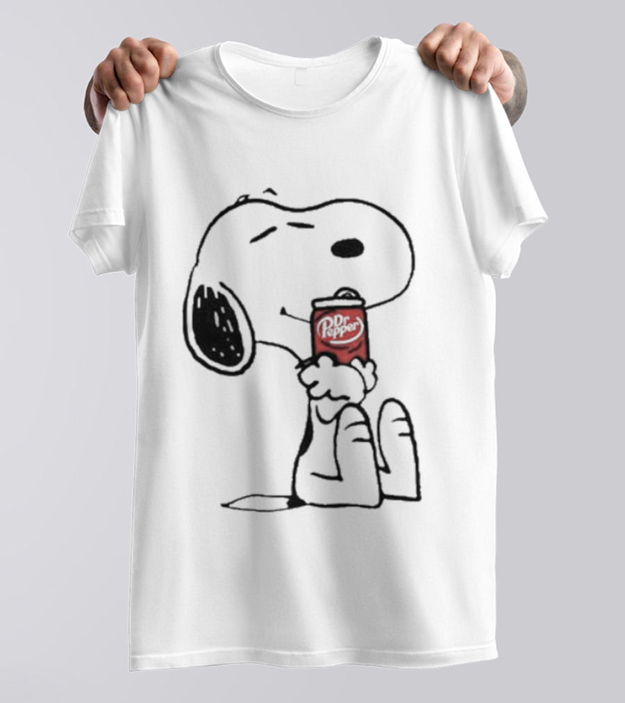 Snoopy Hugging Dr Pepper Can T-Shirt