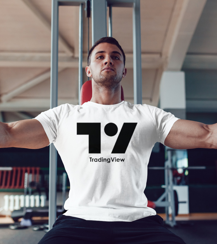 TradingView Bold Minimalist Block Monochrome T-Shirt