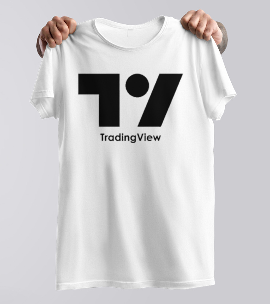 TradingView Bold Minimalist Block Monochrome T-Shirt
