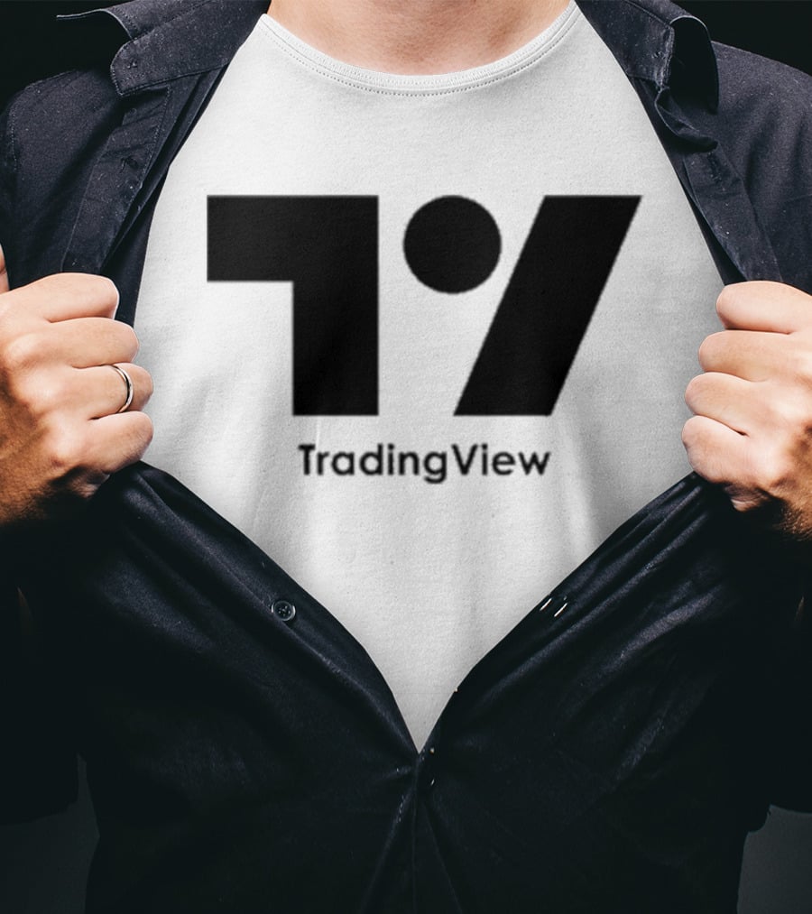 TradingView Bold Minimalist Block Monochrome T-Shirt