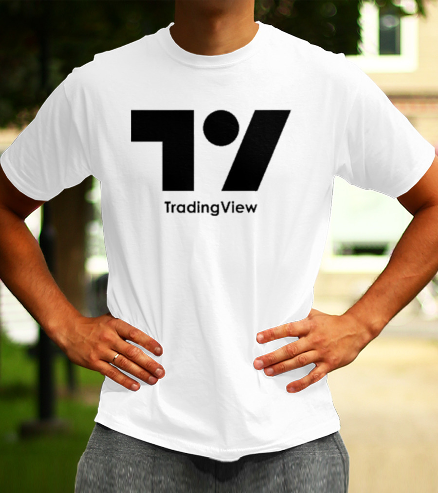 TradingView Bold Minimalist Block Monochrome T-Shirt