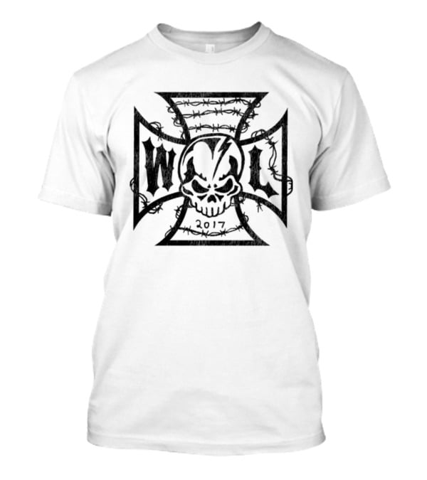 Warren Lotas Iron Cross Skull W L 2017 White T-Shirt