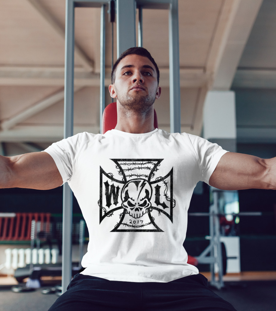 Warren Lotas Iron Cross Skull W L 2017 White T-Shirt